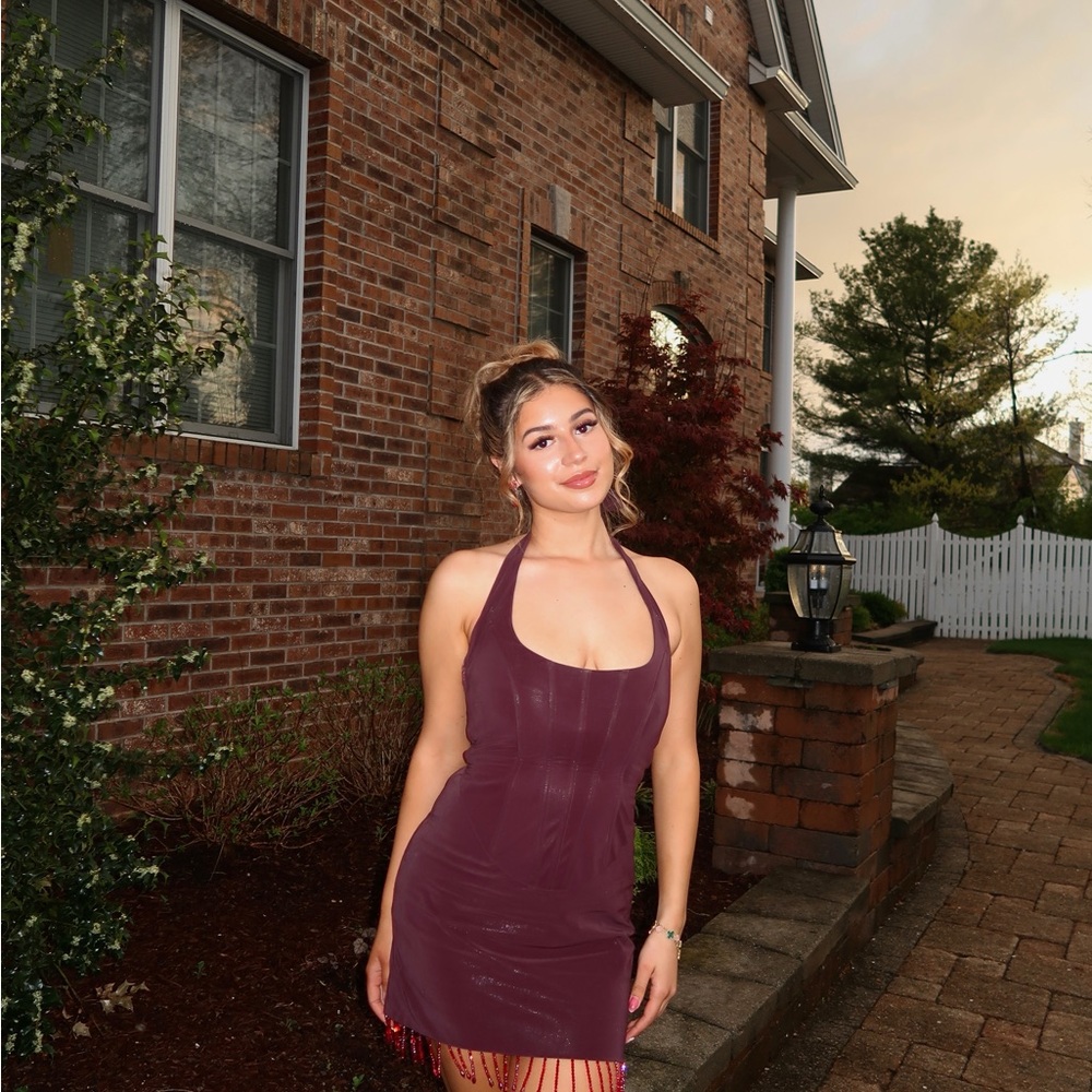 Elegant Purple Mini Dress